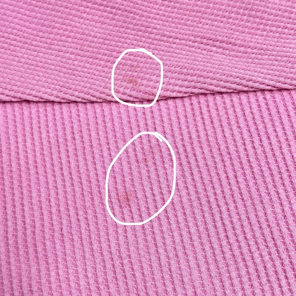 Carly Jean Los Angeles Pink Long Sleeve Waffle Knit Top - Picture 7 of 7